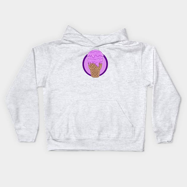 Ube Cone Kids Hoodie by LegendaryUbe